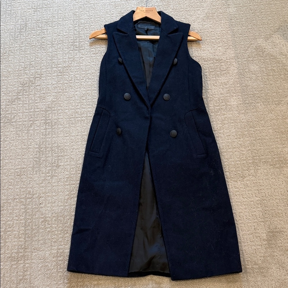 Rag & Bone Navy Double-Breasted Vest